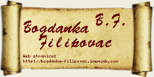 Bogdanka Filipovac vizit kartica